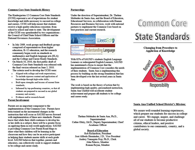 Common Core Pamphlet 